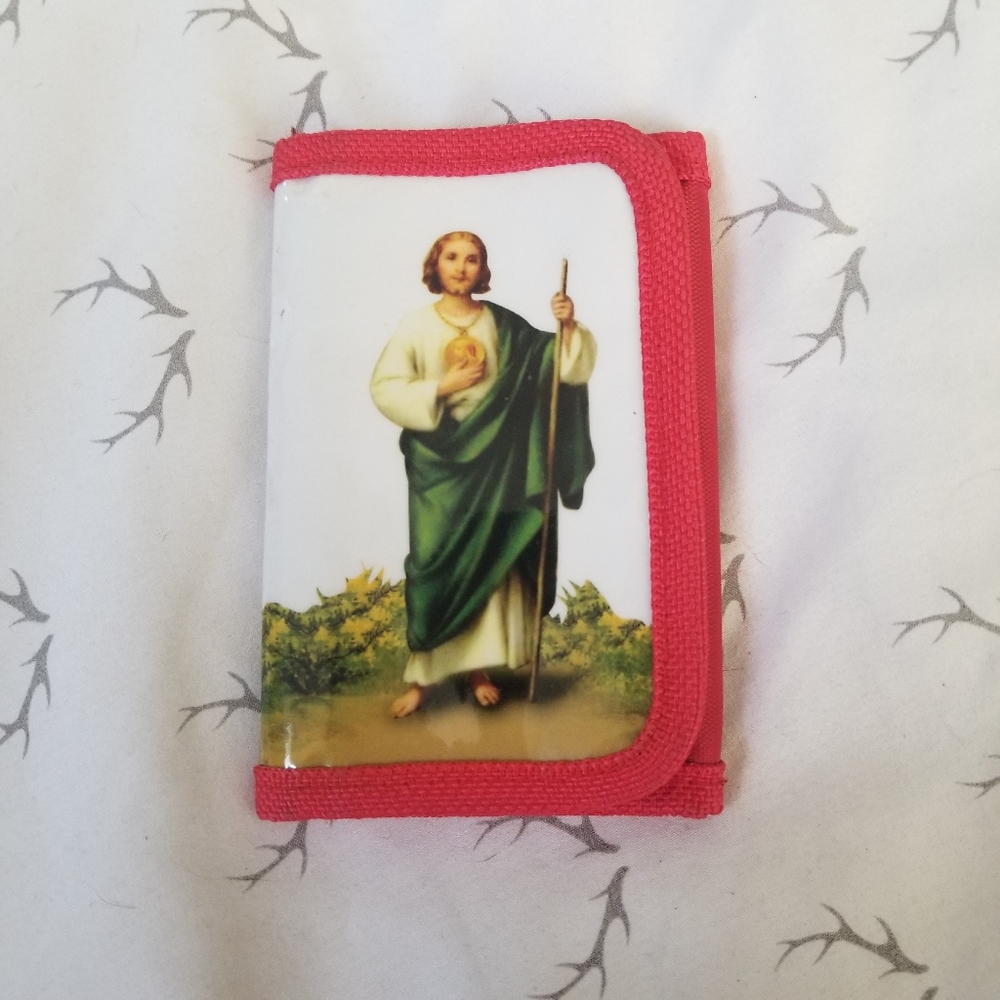 Religious velcro wallet